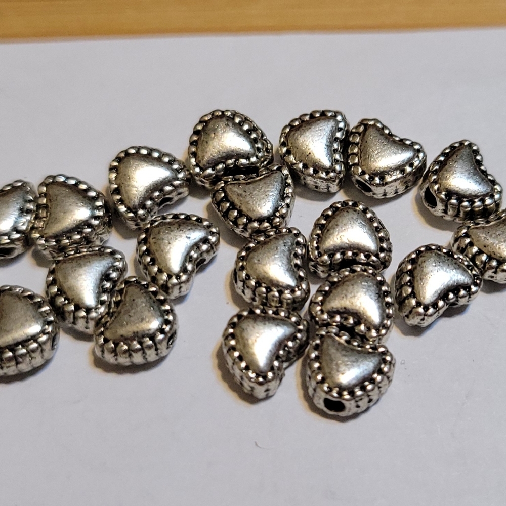 DESTASH: Silver ❤️ Beads - Picture 2 of 3
